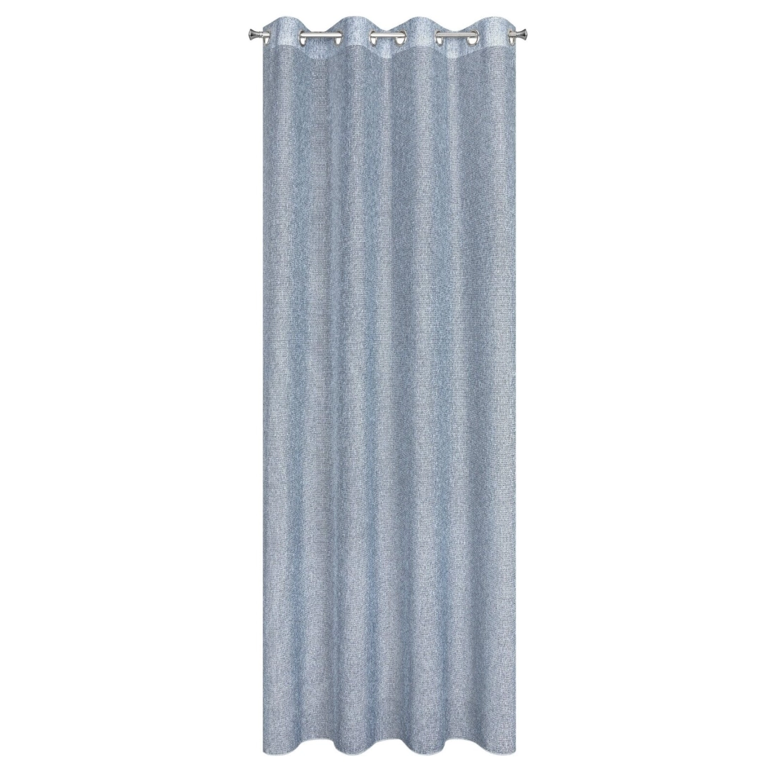 Záves 140x250 cm modrý z efektom melírovania z sieťoviny na kovové krúžky PALERMO 2 Terra Collection